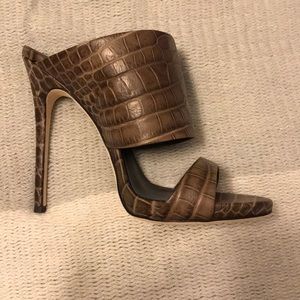 Giuseppe Zanotti Croc effect leather slip